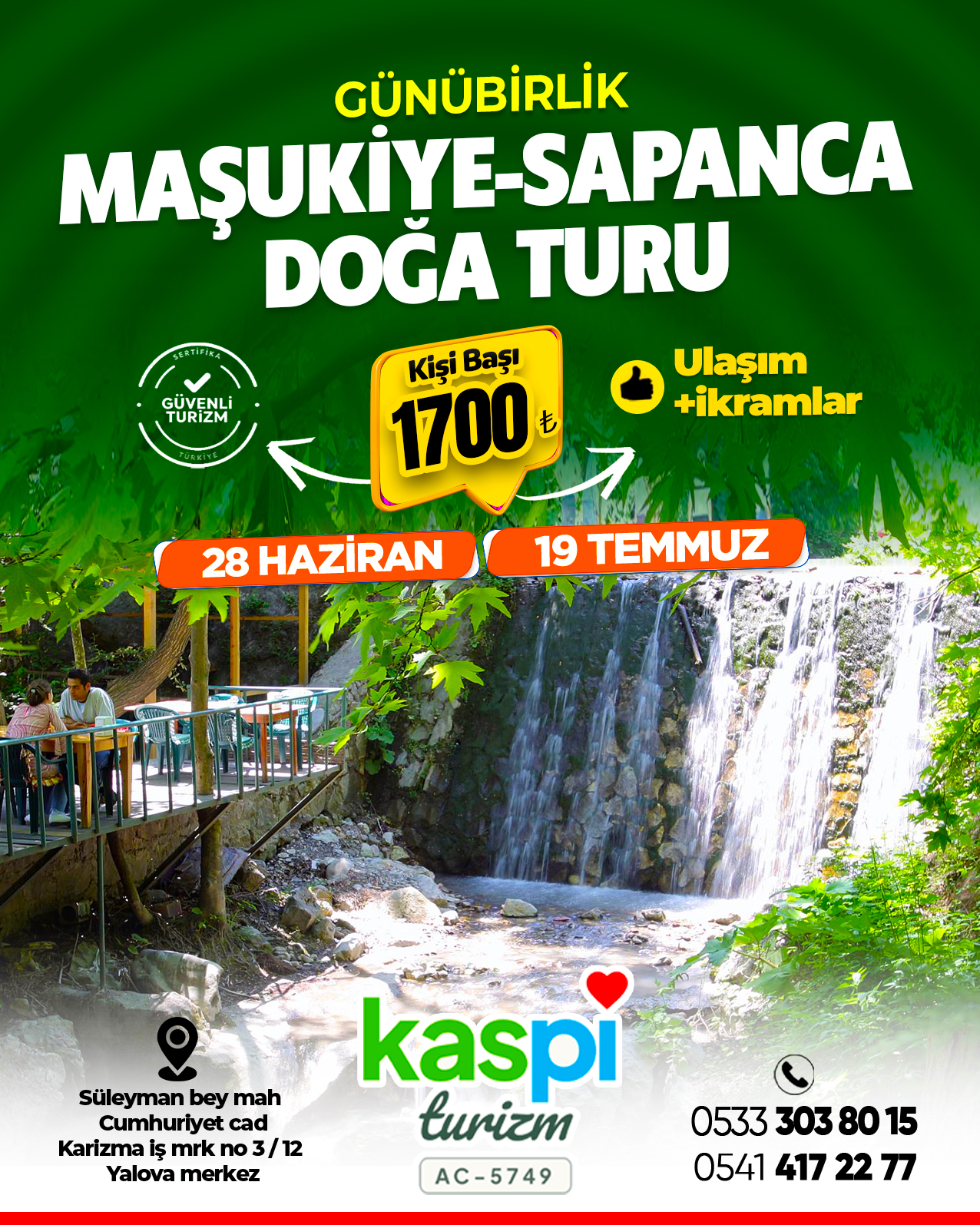 MAŞUKİYE SAPANCA DOGA TURU