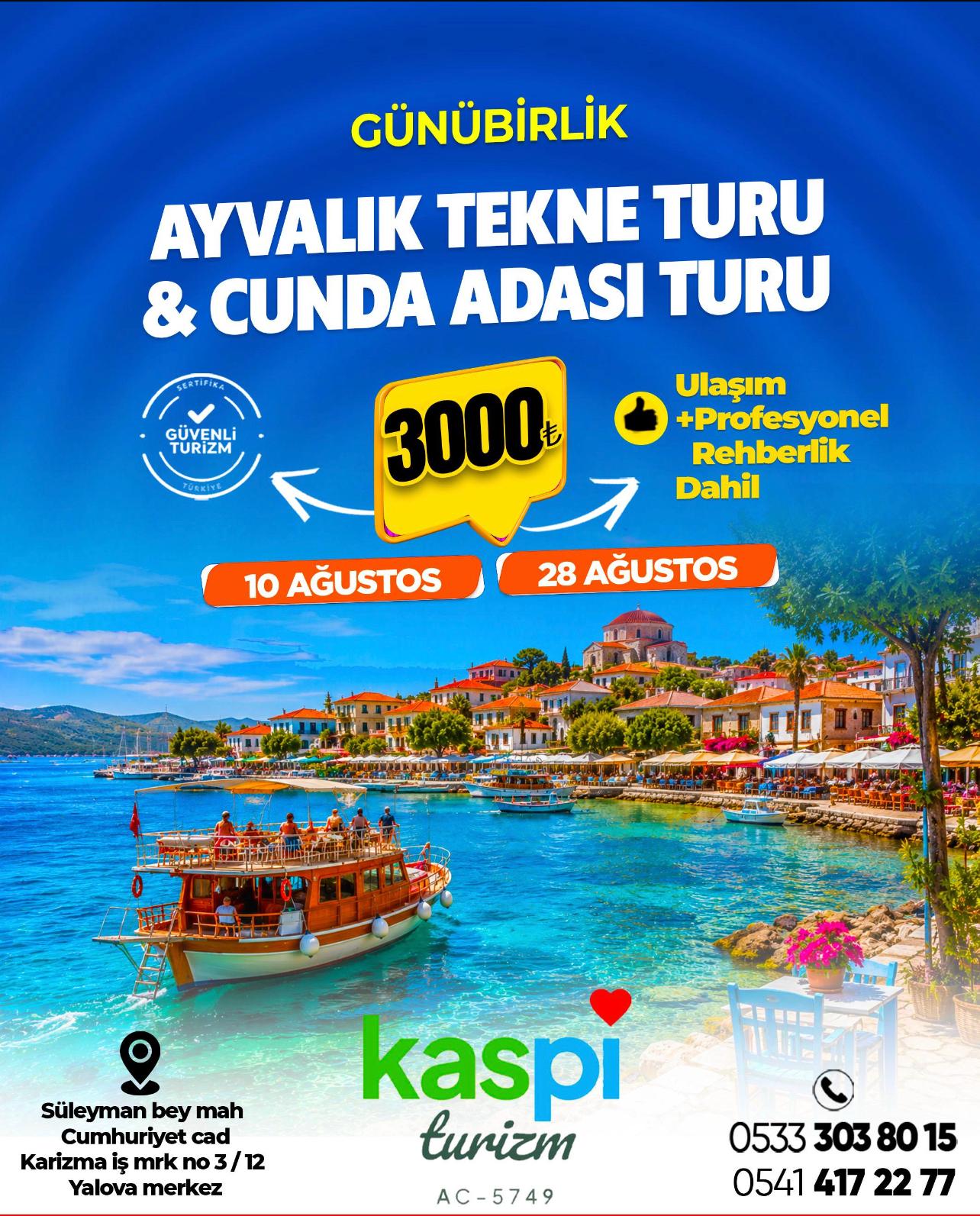 Ayvalık ve Cunda Adası Tekne Turu