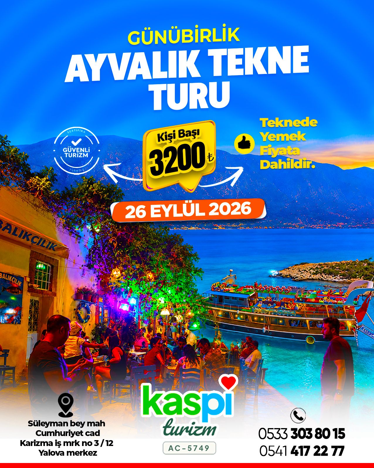 AYVALIK TEKNE TUR CUNDA ADASI EYLENCE - görsel 2
